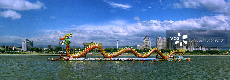 太原汾河公园巨龙图片素材