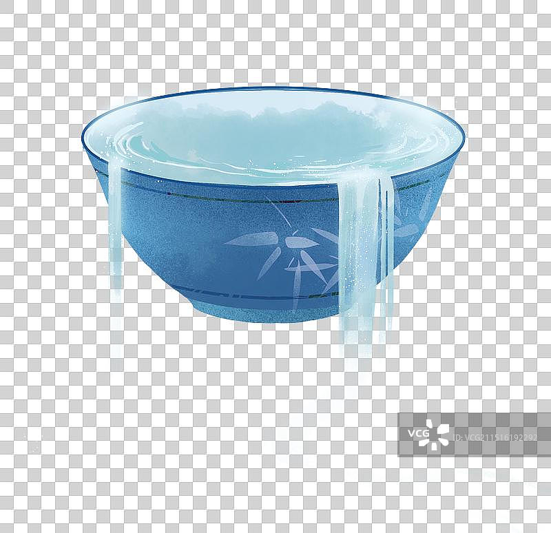 蓝色的瓷器碗图片素材