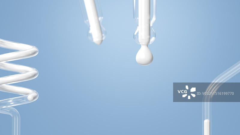 牛奶滴管管道精华修复吸收图片素材