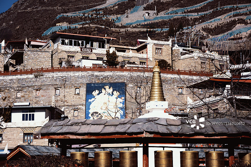 阿坝甘堡藏寨桃坪羌寨旅游景区图片素材