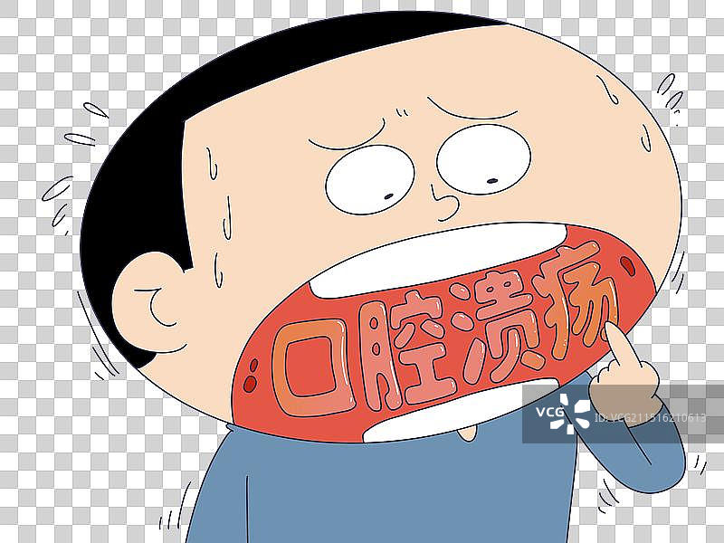 口腔溃疡的人物图片素材