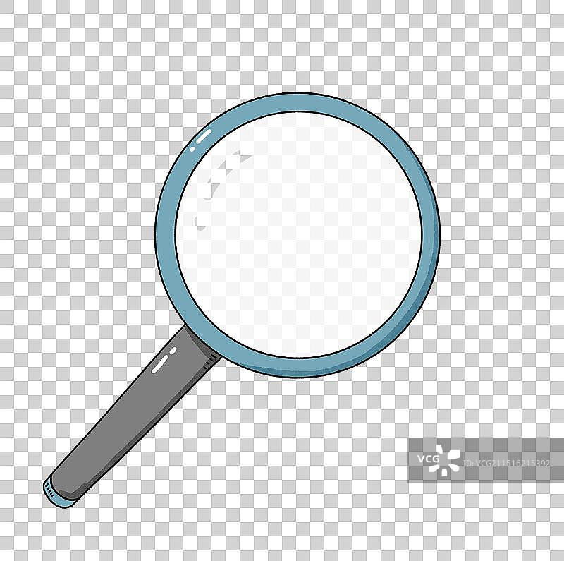 手绘元素：放大镜图片素材