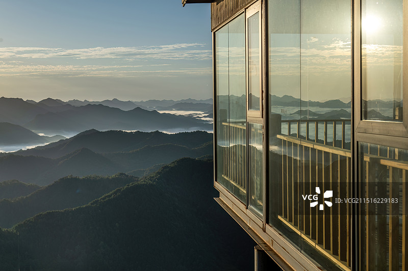 河南省洛阳市栾川县三川镇抱犊寨景区望牛岭风景美如画图片素材