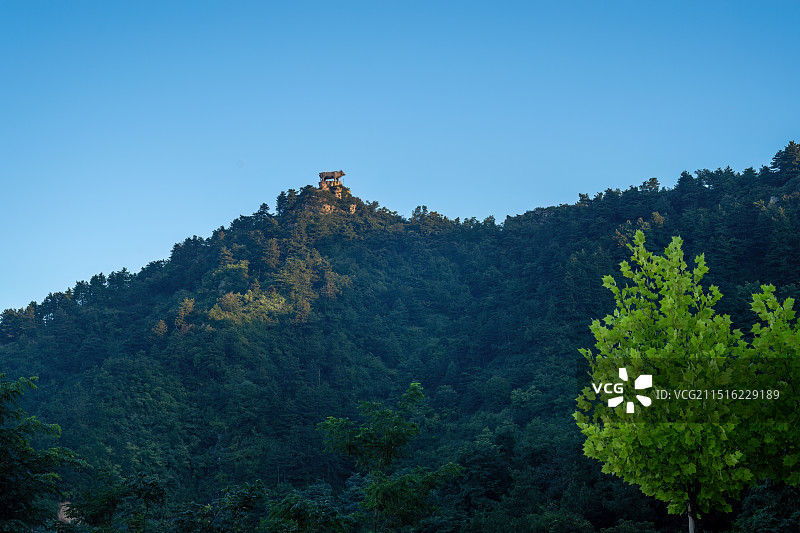 河南省洛阳市栾川县三川镇抱犊寨景区望牛岭风景美如画图片素材