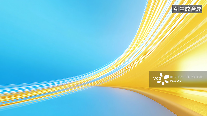【AI数字艺术】黄蓝色极简商务背景图片素材