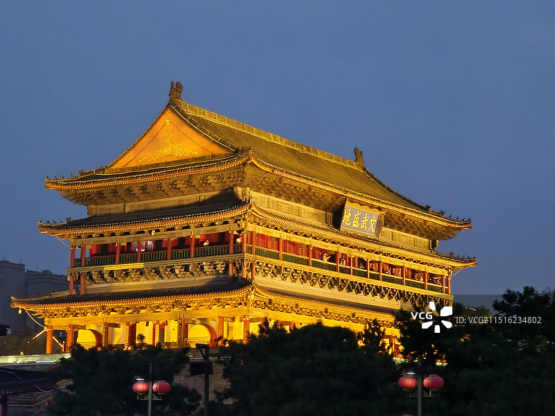 陕西西安钟鼓楼图片素材