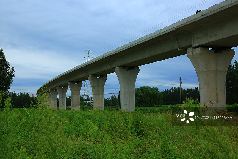 在建高铁桥图片素材