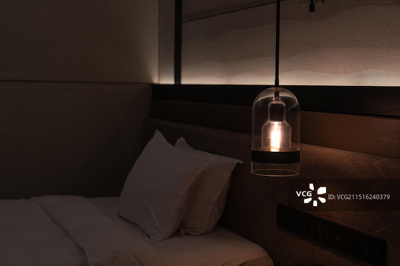 床头照明设计图片素材