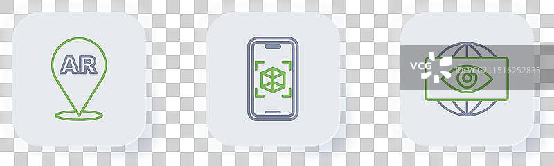 老大哥电子眼3D建模线条图标合集图片素材