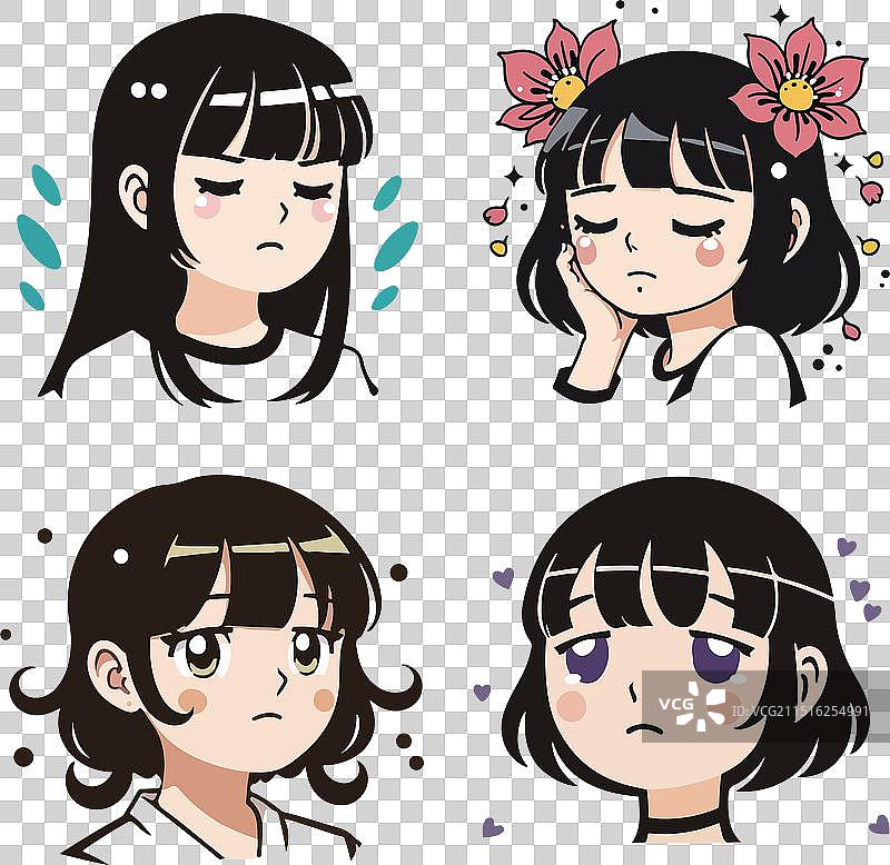 女孩的情绪图片素材