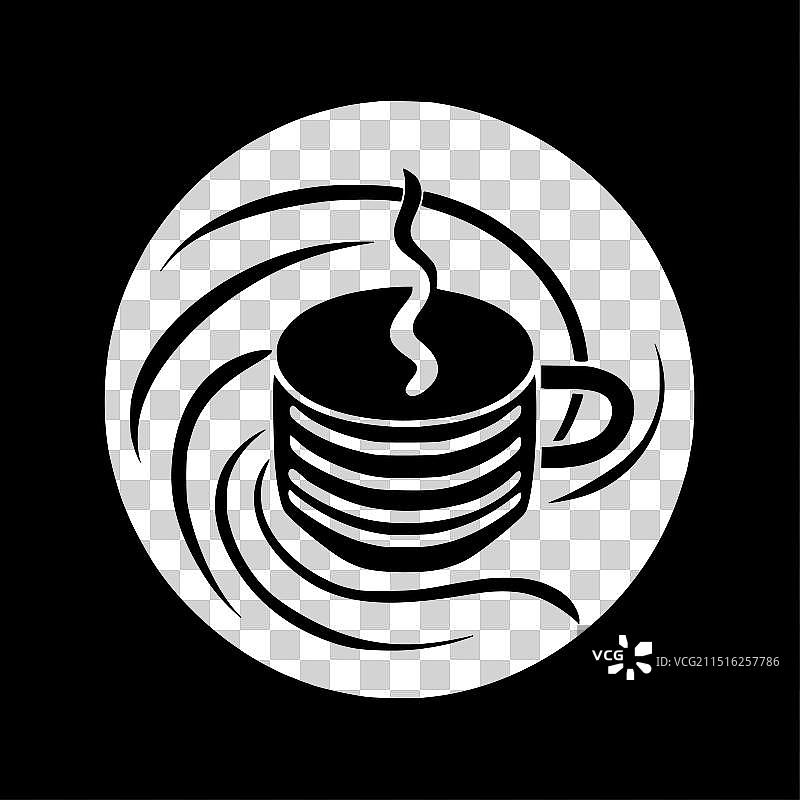 简约咖啡剪影图片素材