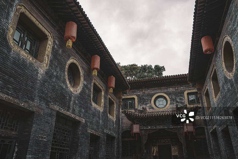 晋中太谷孔家大院正院主房图片素材