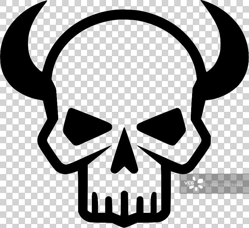 骷髅-极简主义和简单的轮廓图片素材