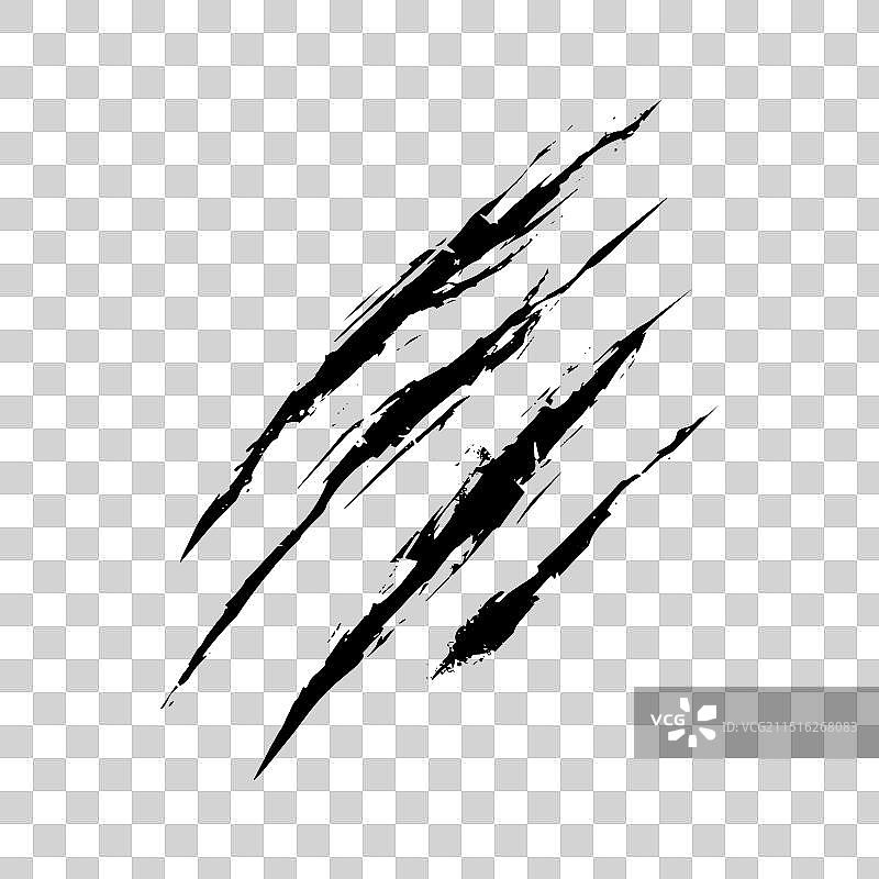 野兽爪子抓痕图案图片素材