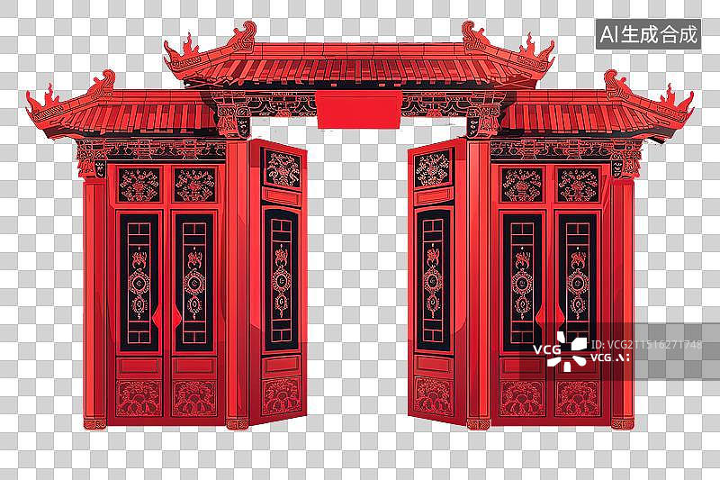 【AI数字艺术】中国传统元素门图片素材