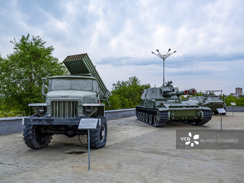 胜利公园苏联二战武器图片素材