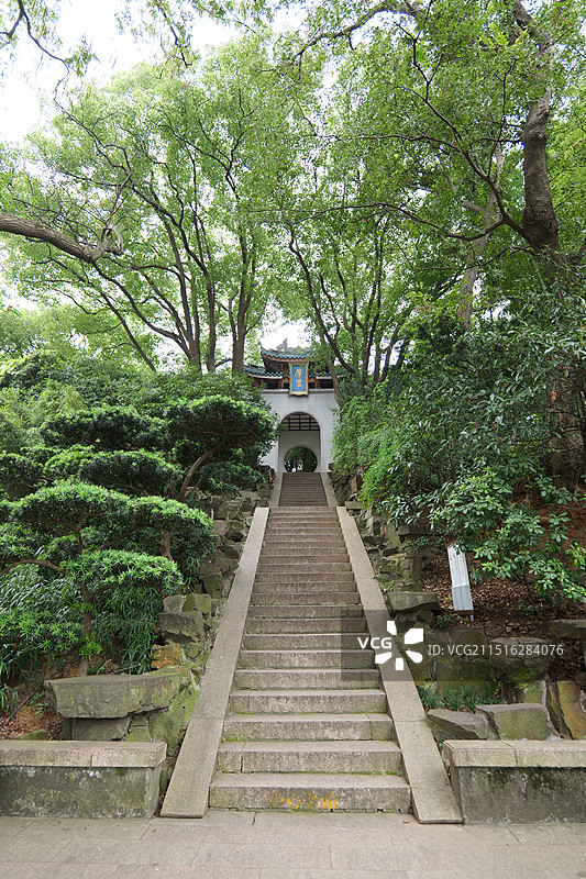太湖鼋头渚：台阶图片素材