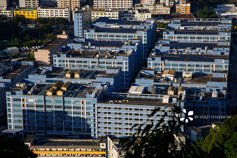 深圳的蓝色工业区图片素材