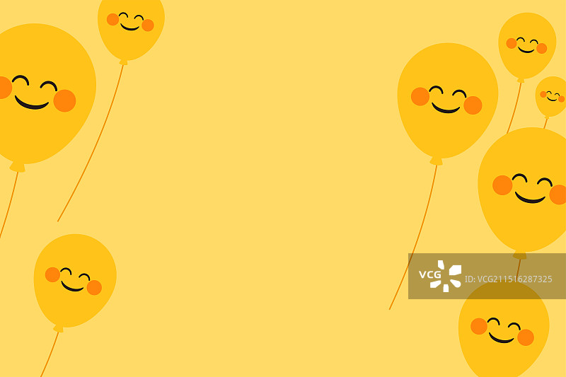 国际微笑日黄色气球图片素材