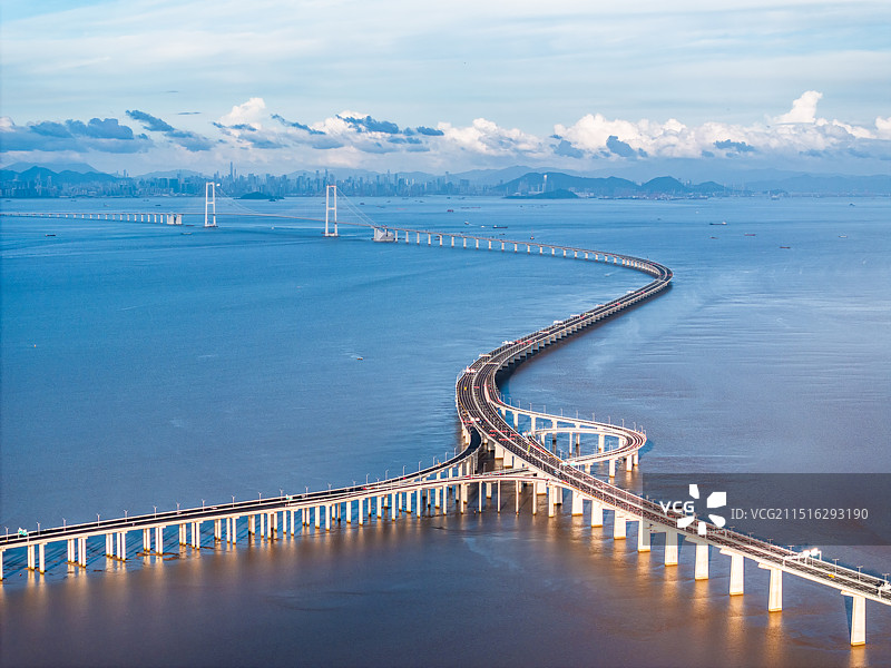 通车前的深中通道图片素材