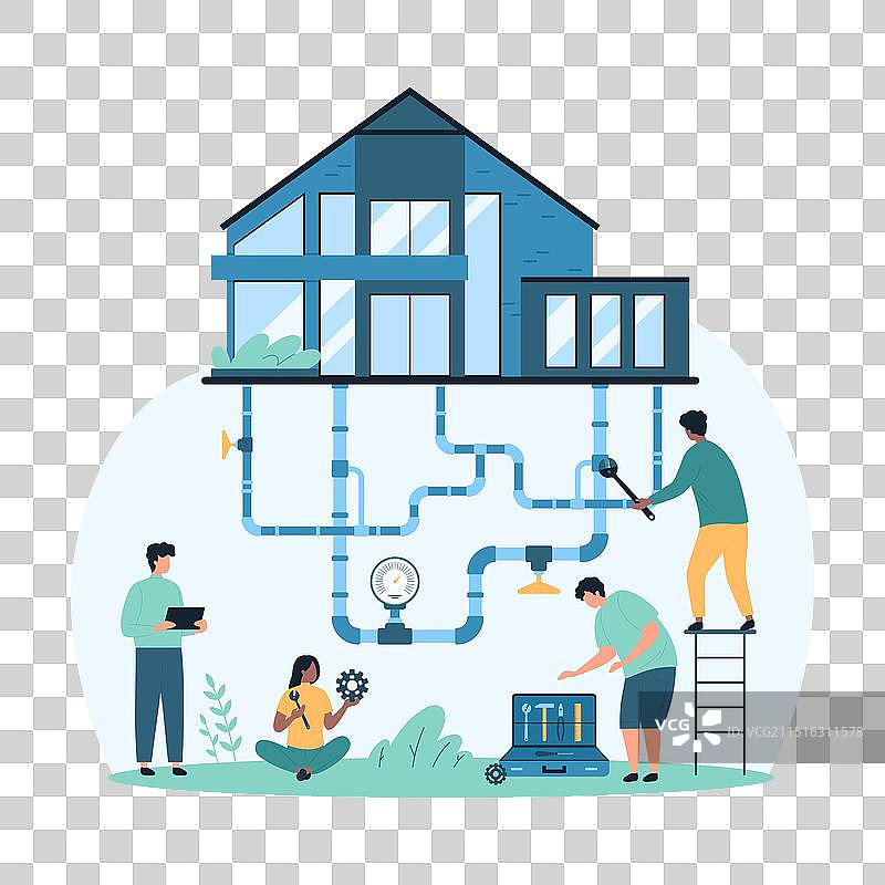 供水管道安装与维修图片素材