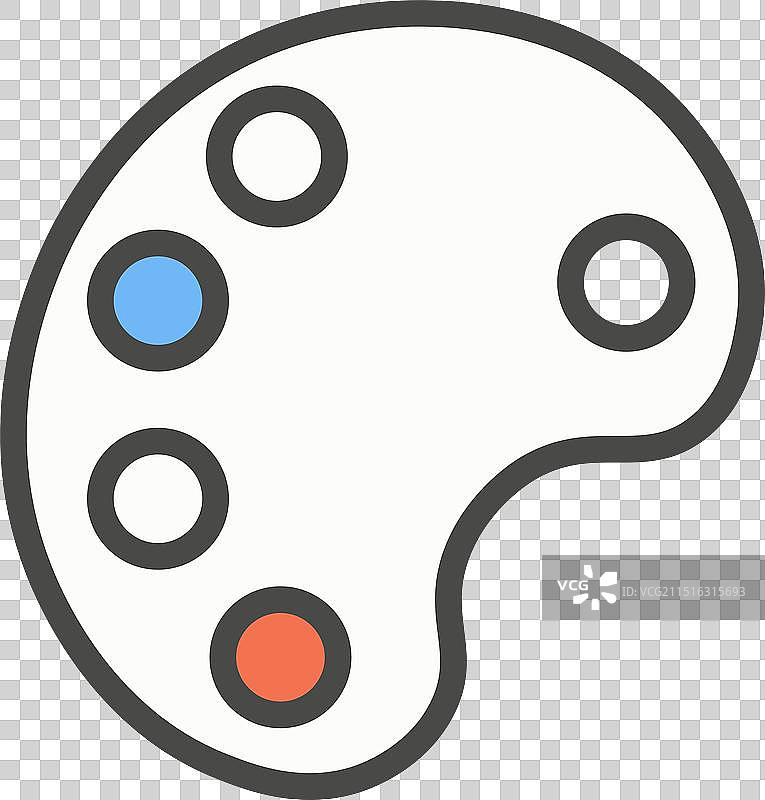 颜料调色板隔离图标图片素材