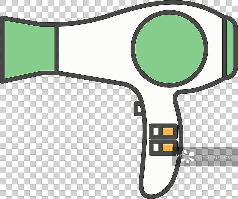 白色背景上的吹风机图标图片素材