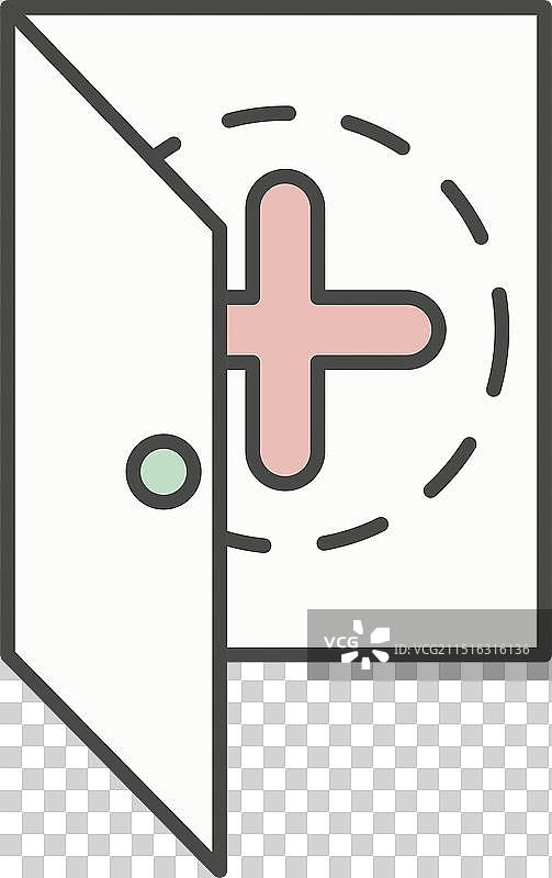 配有急救箱的柜子图标图片素材