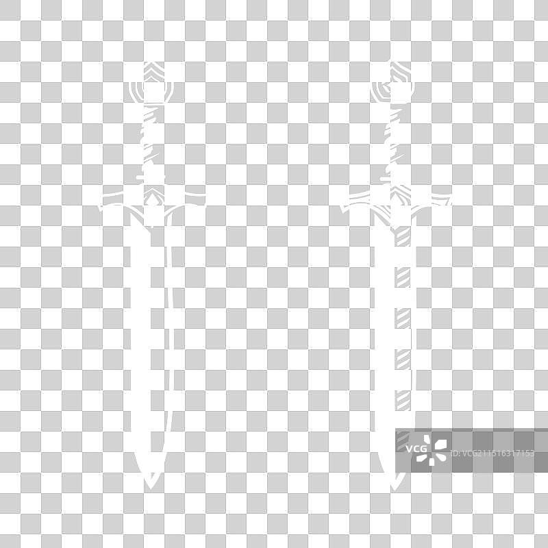 双剑标志徽章设计套装图片素材