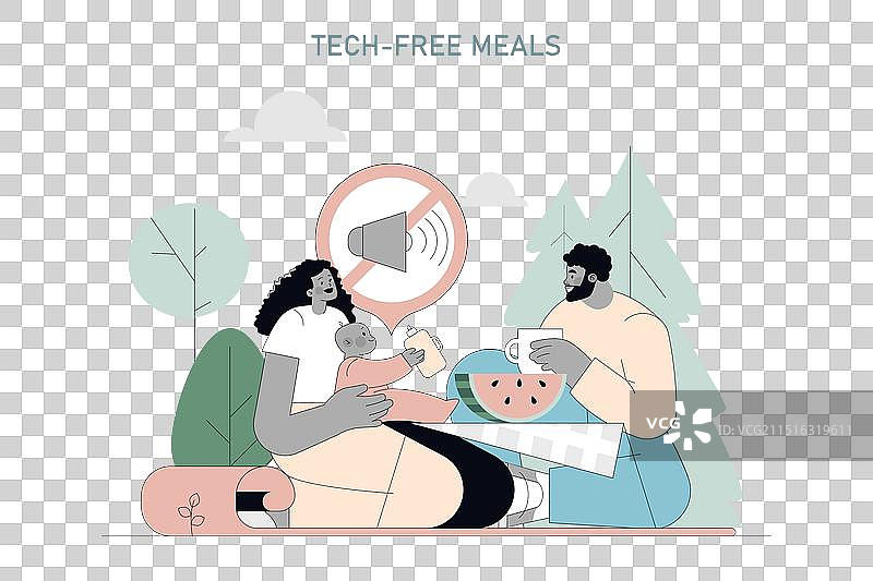 扁平风格数字排毒图片素材