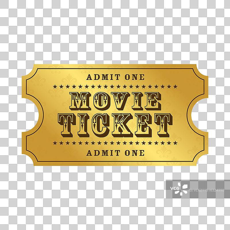 金色电影票模板图片素材