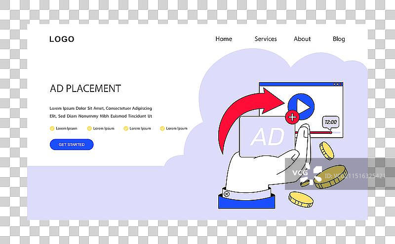 广告投放策略概念图片素材