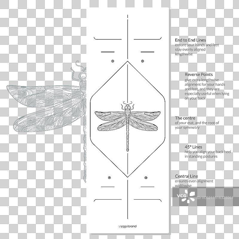 瑜伽垫设计模板图片素材