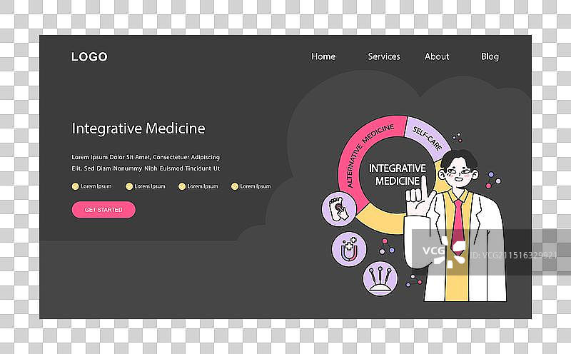 综合医学概念扁平设计图片素材