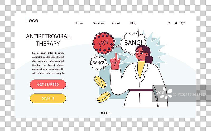 世界艾滋病日网页横幅或着陆页图片素材