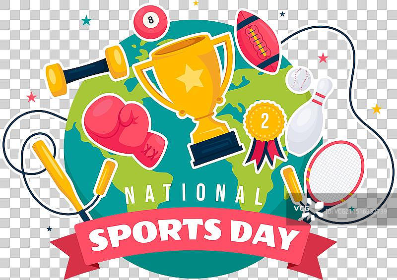 以运动员为特色的国家体育日图片素材