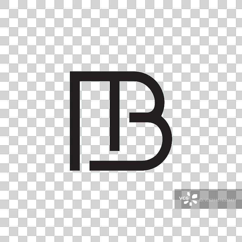 字母MB简约几何线条标志图片素材