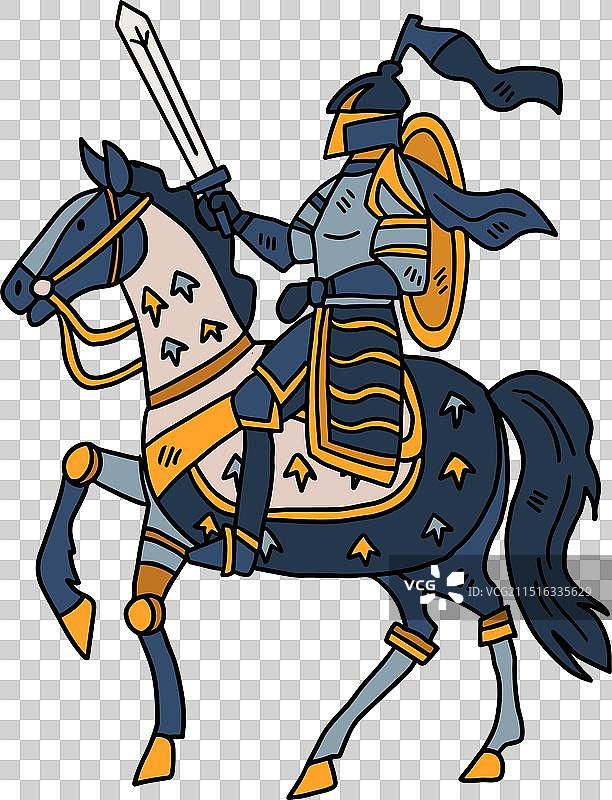 骑马持剑的骑士图片素材