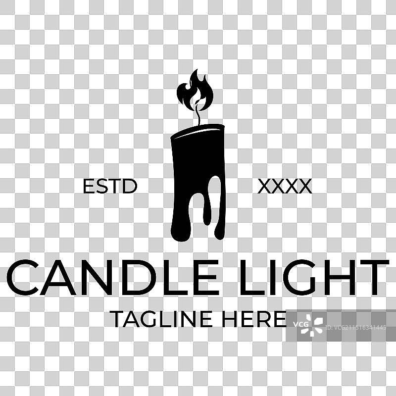 复古烛光Logo图片素材