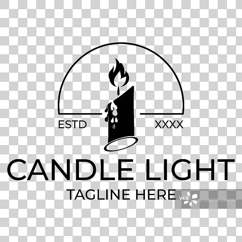 复古烛光Logo图片素材