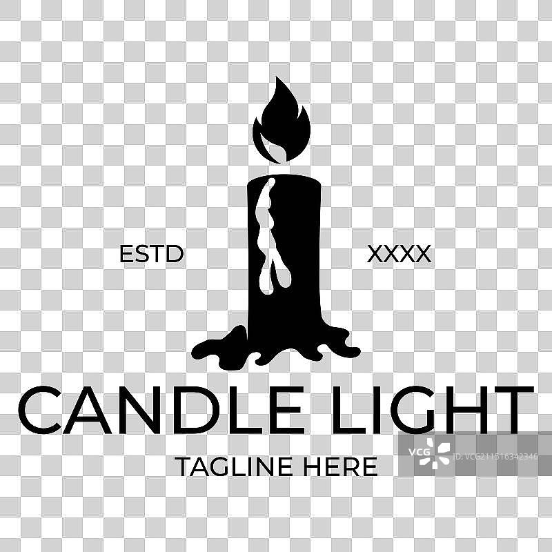 复古烛光Logo图片素材