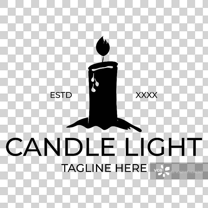 复古烛光Logo图片素材