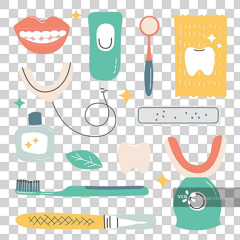 牙齿美白套装照片图片素材