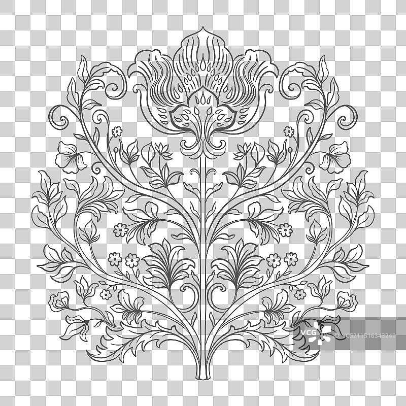 莫卧儿艺术传统花卉图片素材