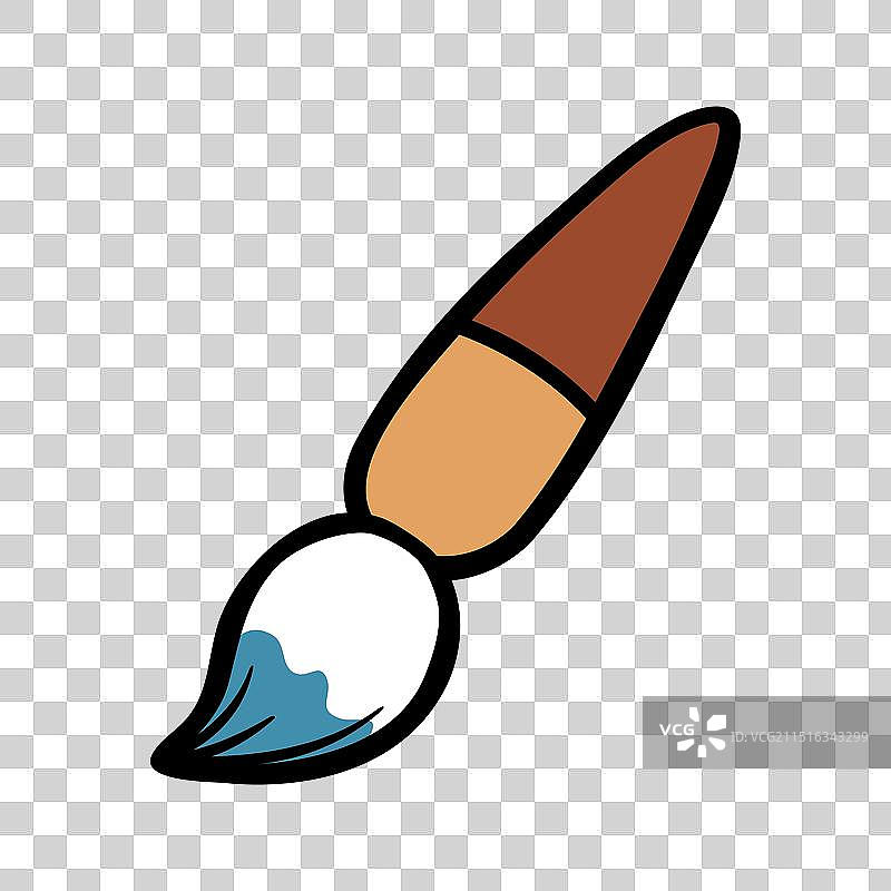 专注于简洁设计的画笔图标剪贴画图片素材