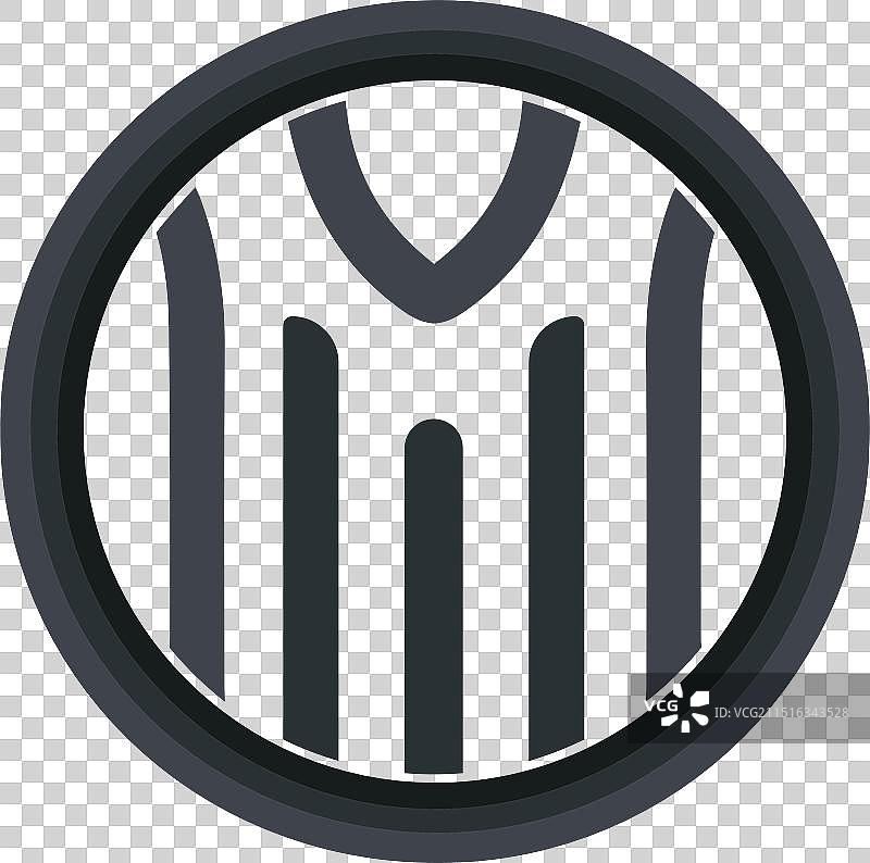 带醒目条纹标志的男士T恤图片素材