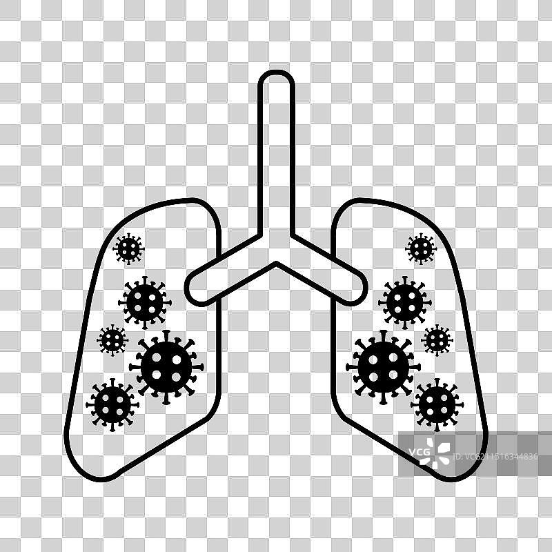 肺部感染图标图片素材
