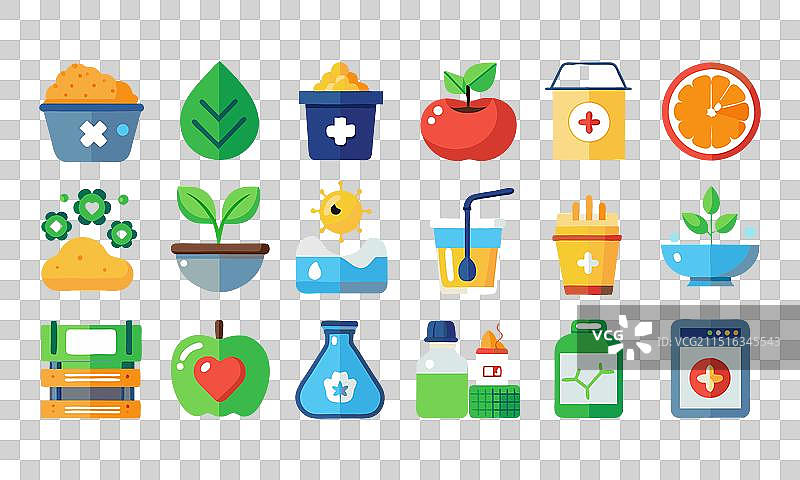 排毒净化描边图标图片素材