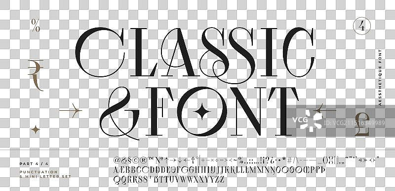 经典衬线字体标题字母图片素材