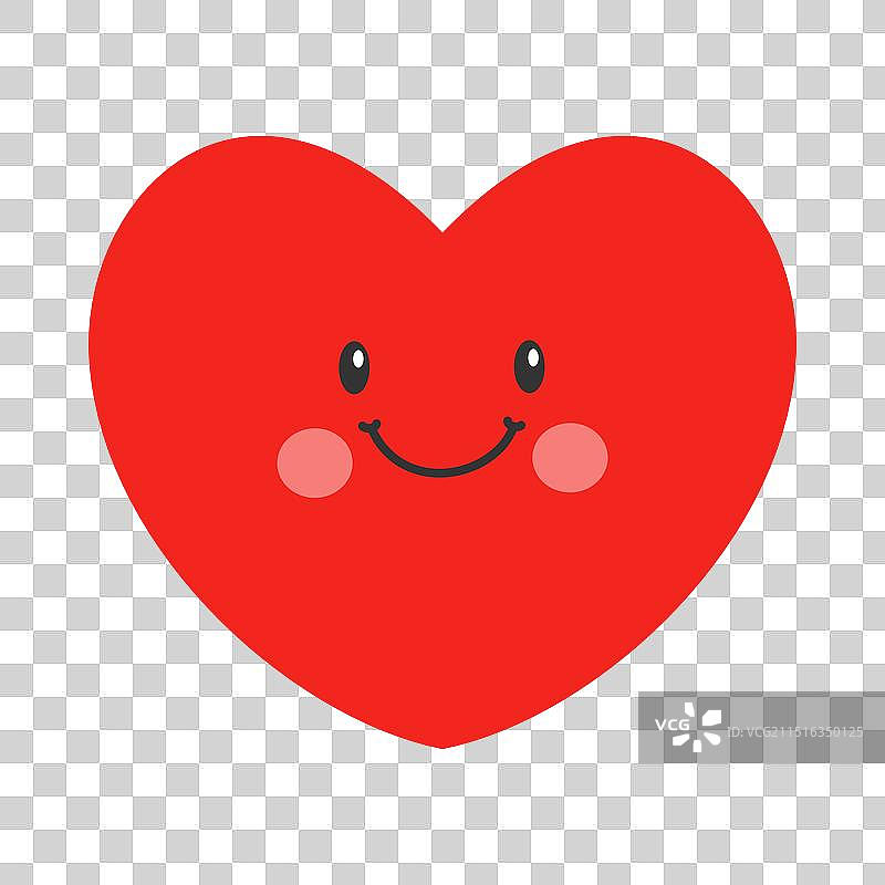 可爱卡通微笑的心图片素材